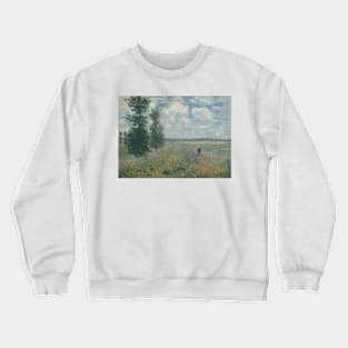 Poppy Fields near Argenteuil by Claude Monet Crewneck Sweatshirt